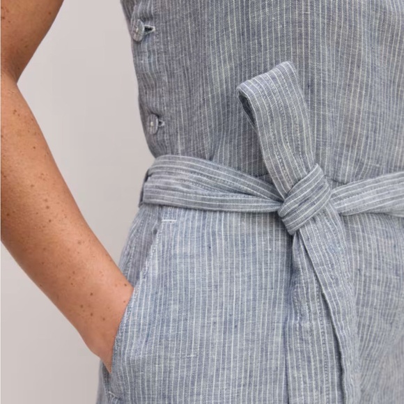 Everlane Linen Side-Button Jumpsuit - Picture 3 of 4
